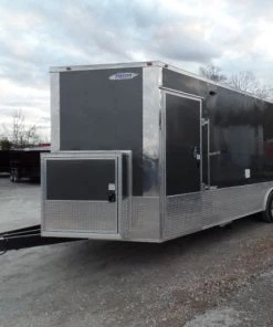 8.5' x 24' Concession Food Trailer Charcoal Grey -Cheap Concession Trailers Shop sam 1157 1