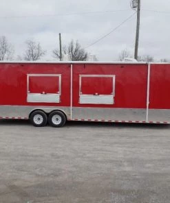 8.5' x 30' Concession Food Trailer Red With Appliances 52 8.5' x 30' Concession Food Trailer Red With Appliances -Cheap Concession Trailers Shop sam 1179 2