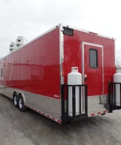 8.5' x 30' Concession Food Trailer Red With Appliances 57 8.5' x 30' Concession Food Trailer Red With Appliances -Cheap Concession Trailers Shop sam 1181 2