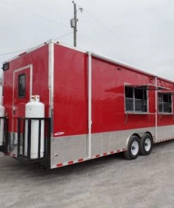 8.5' x 30' Concession Food Trailer Red With Appliances 45 8.5' x 30' Concession Food Trailer Red With Appliances -Cheap Concession Trailers Shop sam 1185 2