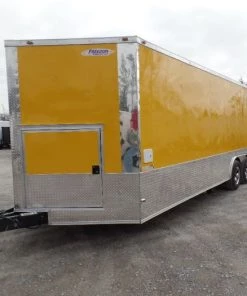 8.5' x 24' Concession Food Trailer Yellow Event Catering -Cheap Concession Trailers Shop sam 1215