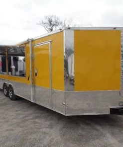 8.5' x 24' Concession Food Trailer Yellow Event Catering