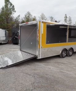 8.5' x 24' Concession Food Trailer Yellow Event Catering -Cheap Concession Trailers Shop sam 1218