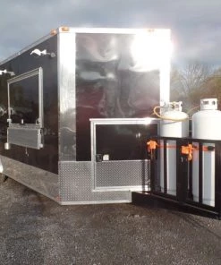 8.5' x 20' Concession Food Trailer Black Event Catering -Cheap Concession Trailers Shop sam 1220 1