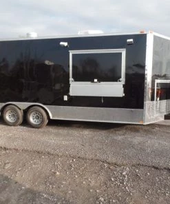 8.5' x 20' Concession Food Trailer Black Event Catering -Cheap Concession Trailers Shop sam 1221 1