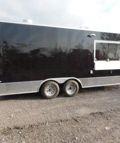 8.5' x 20' Concession Food Trailer Black Event Catering -Cheap Concession Trailers Shop sam 1222 1