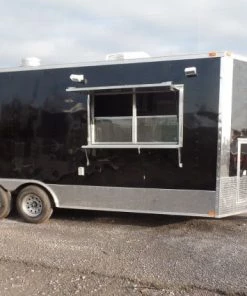 8.5' x 20' Concession Food Trailer Black Event Catering -Cheap Concession Trailers Shop sam 1224 1