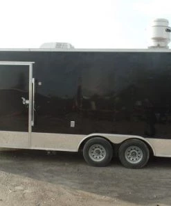 8.5' x 20' Concession Food Trailer Black Event Catering -Cheap Concession Trailers Shop sam 1227 1