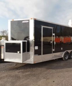 8.5' x 20' Concession Food Trailer Black Event Catering -Cheap Concession Trailers Shop sam 1228 1