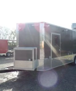 8.5' x 24' Concession Food Trailer Charcoal Gray Event Catering -Cheap Concession Trailers Shop sam 1257