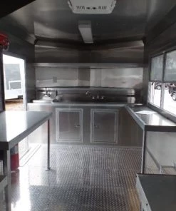 8.5' x 16' Concession Food Catering White Trailer -Cheap Concession Trailers Shop sam 1294 1