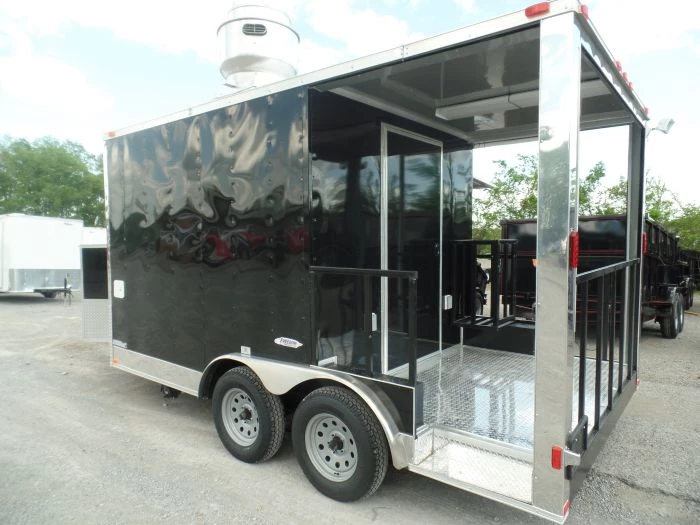 8.5' x 14' Concession Food Trailer Black Event Catering 34 8.5' x 14' Concession Food Trailer Black Event Catering - Image 34