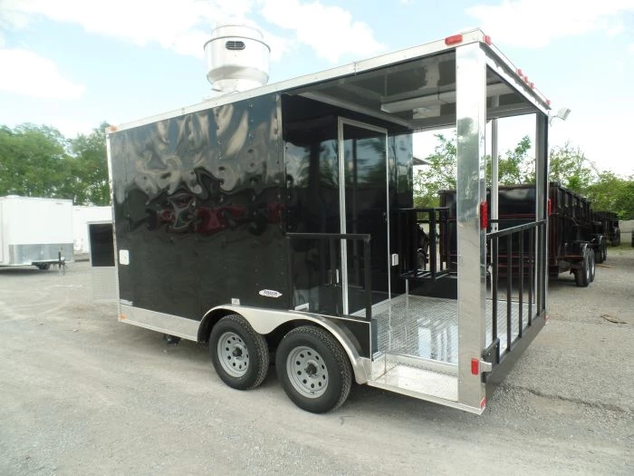 8.5' x 14' Concession Food Trailer Black Event Catering 41 8.5' x 14' Concession Food Trailer Black Event Catering - Image 41