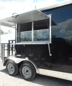 8.5' x 14' Concession Food Trailer Black Event Catering 64 8.5' x 14' Concession Food Trailer Black Event Catering -Cheap Concession Trailers Shop sam 1580