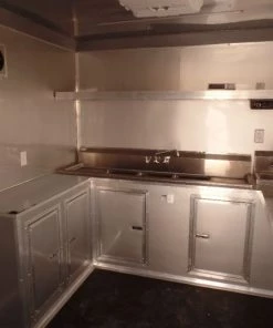 8.5' x 34' Goose-neck White BBQ Concession Food Trailer -Cheap Concession Trailers Shop sam 1638