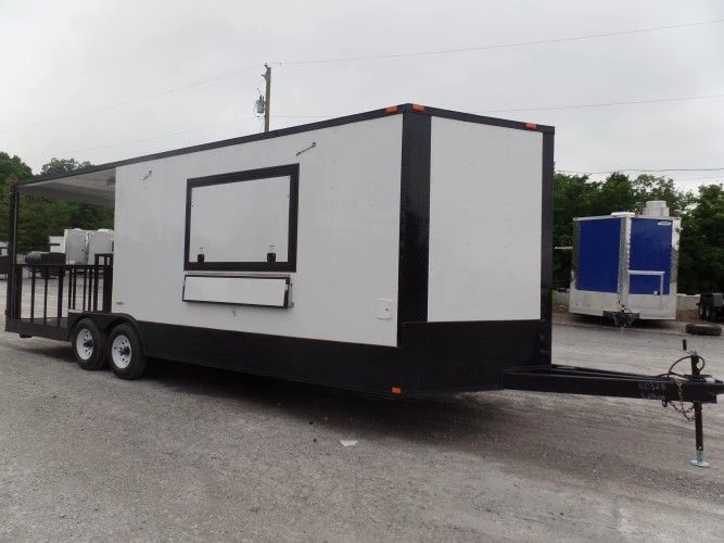 8.5' x 24' Concession Food Trailer White Event Catering 17 8.5' x 24' Concession Food Trailer White Event Catering - Image 17