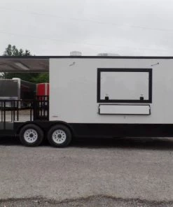 8.5' x 24' White Concession Food Trailer With Appliances -Cheap Concession Trailers Shop sam 1677 1