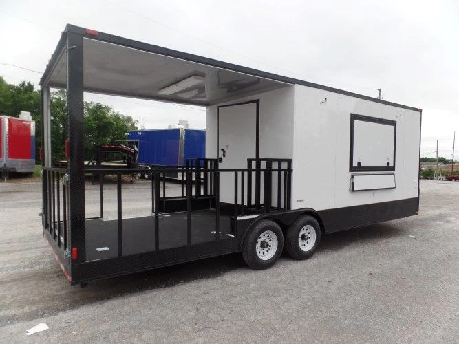 8.5' x 24' Concession Food Trailer White Event Catering 12 8.5' x 24' Concession Food Trailer White Event Catering - Image 12
