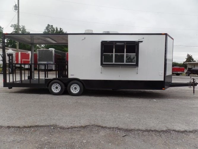8.5' x 24' Concession Food Trailer White Event Catering 7 8.5' x 24' Concession Food Trailer White Event Catering - Image 7