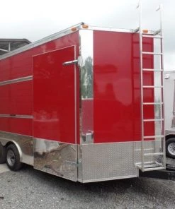 8.5' x 16' Concession Food Trailer Red -Cheap Concession Trailers Shop sam 1806