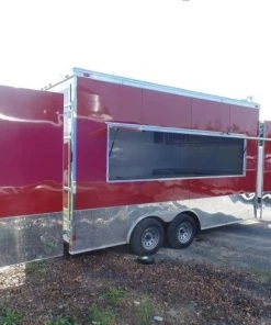 8.5' x 16' Concession Food Trailer Red -Cheap Concession Trailers Shop sam 1809