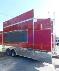 8.5' x 16' Concession Food Trailer Red -Cheap Concession Trailers Shop sam 1818