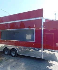 8.5' x 16' Concession Food Trailer Red -Cheap Concession Trailers Shop sam 1819
