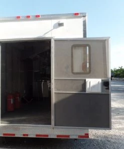 8.5' x 32' White Concession Food Trailer With Appliances -Cheap Concession Trailers Shop sam 1844 1
