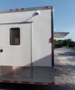 8.5' x 32' White Concession Food Trailer With Appliances -Cheap Concession Trailers Shop sam 1845 1