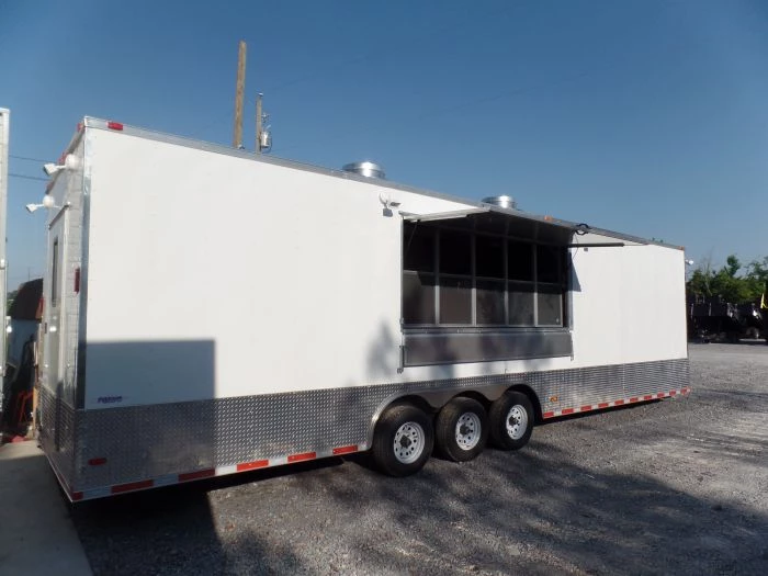 8.5' x 32' Concession Food Trailer Concession White Event Catering 47 8.5' x 32' Concession Food Trailer Concession White Event Catering - Image 47