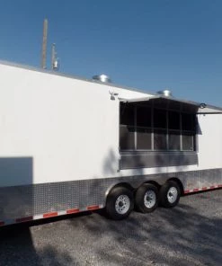 8.5' x 32' White Concession Food Trailer With Appliances -Cheap Concession Trailers Shop sam 1846 1