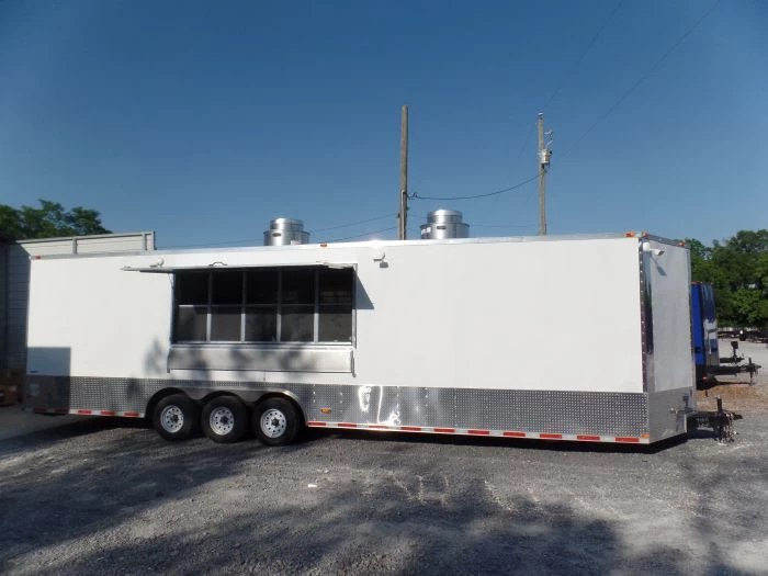 8.5' x 32' Concession Food Trailer Concession White Event Catering 46 8.5' x 32' Concession Food Trailer Concession White Event Catering - Image 46
