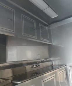 8.5' x 16' Concession Food Trailer White Pizza Event Catering -Cheap Concession Trailers Shop sam 1857