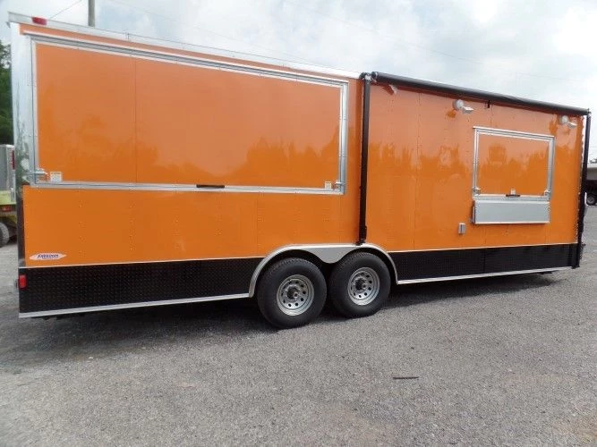 8.5' x 24' Concession Food Trailer Orange Event Catering 9 8.5' x 24' Concession Food Trailer Orange Event Catering - Image 9