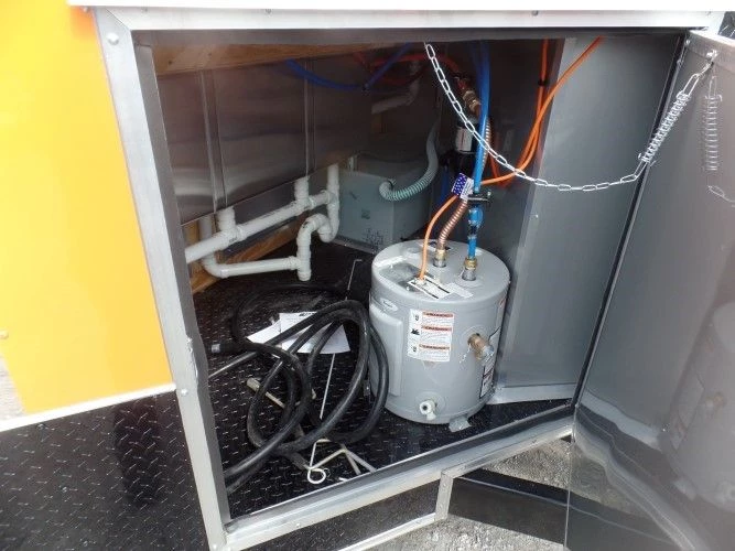 8.5' x 24' Concession Food Trailer Orange Event Catering 13 8.5' x 24' Concession Food Trailer Orange Event Catering - Image 13