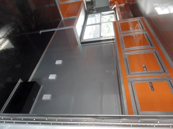 8.5' x 24' Concession Food Trailer Orange Event Catering 5 8.5' x 24' Concession Food Trailer Orange Event Catering - Image 5