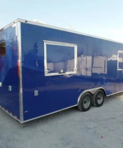 8.5' x 24' Concession Food Flat Nose Cobalt Blue Trailer With Appliances -Cheap Concession Trailers Shop sam 1945 1