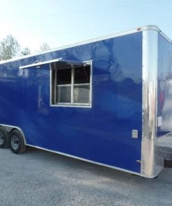 8.5' x 24' Concession Food Flat Nose Cobalt Blue Trailer With Appliances -Cheap Concession Trailers Shop sam 1946 1