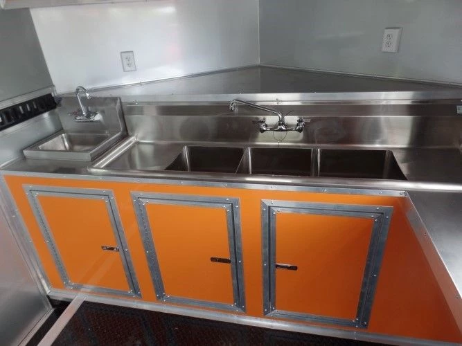 8.5' x 24' Concession Food Trailer Orange Event Catering 24 8.5' x 24' Concession Food Trailer Orange Event Catering - Image 24