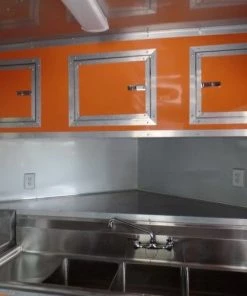 8.5' x 24' Concession Food Trailer Orange Event Catering 51 8.5' x 24' Concession Food Trailer Orange Event Catering -Cheap Concession Trailers Shop sam 1948
