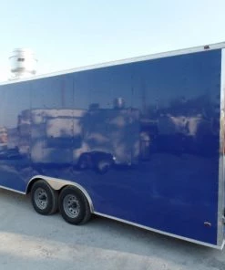 8.5' x 24' Concession Flat Nose Cobalt Blue Event Trailer -Cheap Concession Trailers Shop sam 1952 2
