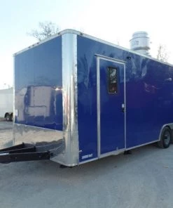 8.5' x 24' Concession Food Flat Nose Cobalt Blue Trailer With Appliances -Cheap Concession Trailers Shop sam 1954 1