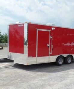 8.5' x 16' Concession Food Trailer Red Event Catering -Cheap Concession Trailers Shop sam 1959