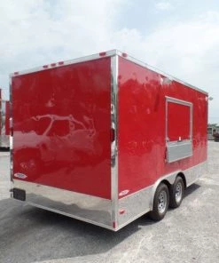 8.5' x 16' Concession Food Trailer Red Event Catering -Cheap Concession Trailers Shop sam 1963
