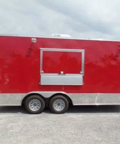 8.5' x 16' Concession Food Trailer Red Event Catering -Cheap Concession Trailers Shop sam 1964
