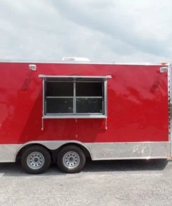 8.5' x 16' Concession Food Trailer Red Event Catering -Cheap Concession Trailers Shop sam 1965