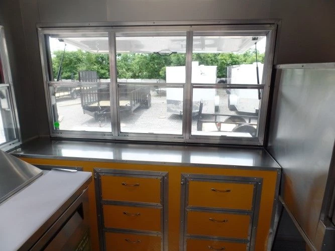 8.5' x 30' Concession Food Trailer Lime Green 3 8.5' x 30' Concession Food Trailer Lime Green - Image 3