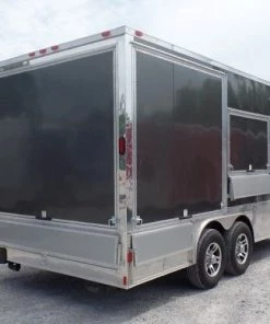 8.5' x 18' Concession Food Trailer Charcoal Grey -Cheap Concession Trailers Shop sam 2025