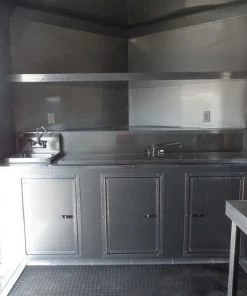 8.5' x 18' Concession Food Trailer Charcoal Grey -Cheap Concession Trailers Shop sam 2029