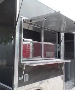 8.5' x 18' Concession Food Trailer Charcoal Grey -Cheap Concession Trailers Shop sam 2040